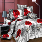 18 New Styles White Red Flower 3D Bedding Set of Duvet Cover Pillowcase Set Bed Clothes Comforters Cover Queen Twin No Quilt - FushionGroupCorp