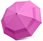 EEZ-Y Compact Travel Umbrella w/Windproof Double Canopy Construction - Auto Open/Close Button - FushionGroupCorp