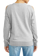 Women's Cold Shoulder Side-Lace Grommet Sweatshirt - FushionGroupCorp