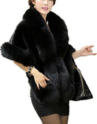 Zofirao Women's Fashion Luxury Soft Long Faux Fox Fur Shawl - FushionGroupCorp