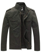 Men's Casual Cotton Military Jacket - FushionGroupCorp