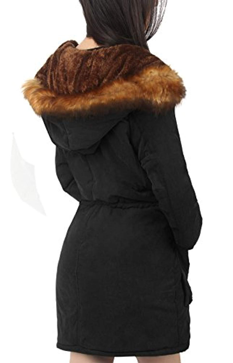 iLoveSIA Womens Hooded Warm Coats Parkas with Faux Fur Jackets - FushionGroupCorp