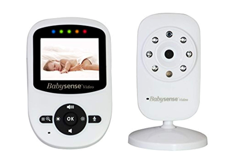 Babysense Video Baby Monitor with Infrared Night Vision, Two Way Talk Back, Room Temperature, Lullabies, Long Range and High Capacity Battery - FushionGroupCorp