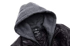 Men's Faux Leather Jacket with Removable Hood - FushionGroupCorp