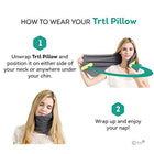 Trtl Pillow - Scientifically Proven Super Soft Neck Support Travel Pillow – Machine Washable (Grey) - FushionGroupCorp