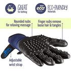 Pet Grooming Gloves - Left & Right - Enhanced Five Finger Design - for Cats, Dogs & Horses - Long & Short Fur - Gentle De-Shedding Brush - Your Pet Will Love It - FushionGroupCorp