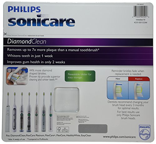Philips Sonicare HX6066/70 DiamondClean Standard Brush Heads, 6-Pack - FushionGroupCorp