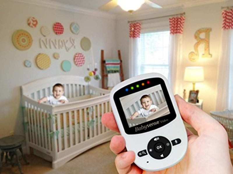 Babysense Video Baby Monitor with Infrared Night Vision, Two Way Talk Back, Room Temperature, Lullabies, Long Range and High Capacity Battery - FushionGroupCorp