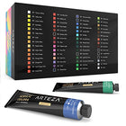 Arteza Acrylic Paint Set, 60 Colors/Tubes (22 ml, 0.74 oz.) with Storage Box, Rich, Pigments, Non Fading, Non Toxic for The Professional Artist, Hobby Painters & Kids - FushionGroupCorp