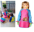 Pack of 2 Kids Art Smocks, Children Waterproof Artist Painting Aprons Long Sleeve with 3 Pockets for Age 2-6 Years by Bassion - FushionGroupCorp