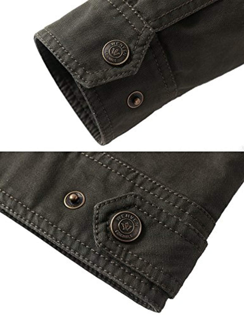 Men's Casual Cotton Military Jacket - FushionGroupCorp