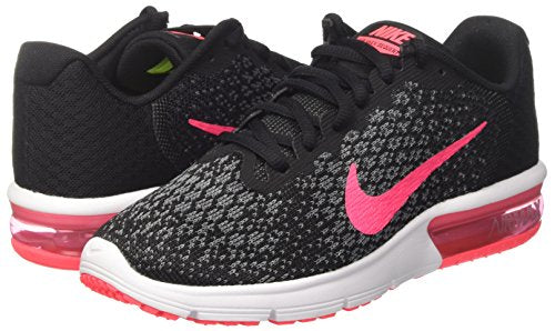 Nike Women's Air Max Sequent 2 Running Shoe Black/Racer Pink/Anthracite/Cool Grey Size 9 M US - FushionGroupCorp