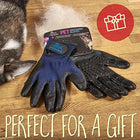 Pet Grooming Gloves - Left & Right - Enhanced Five Finger Design - for Cats, Dogs & Horses - Long & Short Fur - Gentle De-Shedding Brush - Your Pet Will Love It - FushionGroupCorp