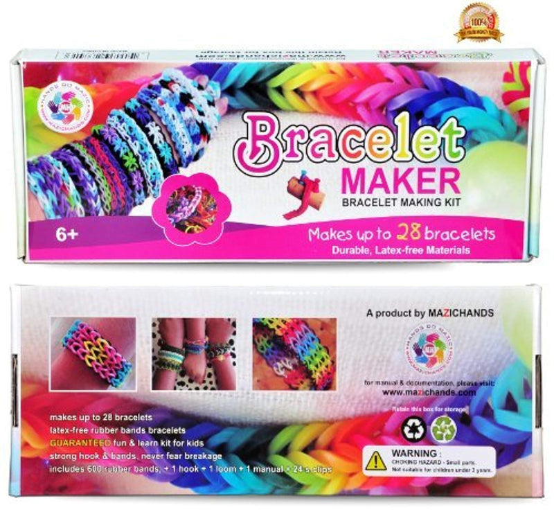 Arts and Crafts for Girls - Best Birthday Toys/DIY for Kids - Premium Bracelet(Jewelry) Making Kit - Friendship Bracelets Maker/Craft Kits with Loom,Rubber Bands - FushionGroupCorp