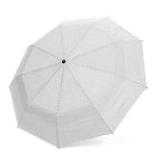 EEZ-Y Compact Travel Umbrella w/Windproof Double Canopy Construction - Auto Open/Close Button - FushionGroupCorp