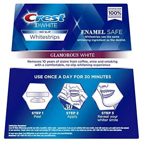 Crest 3D White Glamorous White Whitestrips Dental Teeth Whitening Strips Kit, 14 Treatments - Lasts 6 Months & Beyond - FushionGroupCorp