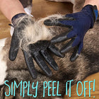 Pet Grooming Gloves - Left & Right - Enhanced Five Finger Design - for Cats, Dogs & Horses - Long & Short Fur - Gentle De-Shedding Brush - Your Pet Will Love It - FushionGroupCorp