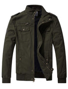 Men's Casual Cotton Military Jacket - FushionGroupCorp