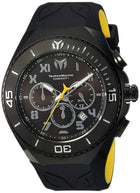 Technomarine Men's 'Manta' Quartz Stainless Steel and Silicone Casual Watch, Color:Black (Model: TM-215069) - FushionGroupCorp