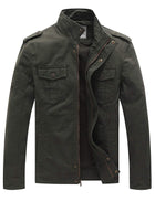 Men's Casual Cotton Military Jacket - FushionGroupCorp