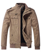 Men's Casual Cotton Military Jacket - FushionGroupCorp