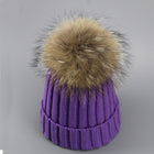 Real Fur Winter Hat Raccoon Pom Pom Hat For Women Brand Thick Women Hat Girls Caps Knitted Beanies Cap Wholesale  2017 new 9275 - FushionGroupCorp