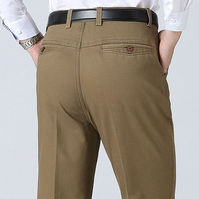 Uwback 2019 Spring Men Casual Pants High Waist Fashion Trousers Loose Black Cotton Pantalon Homme Breathable Men Soft Pant XA491 - FushionGroupCorp