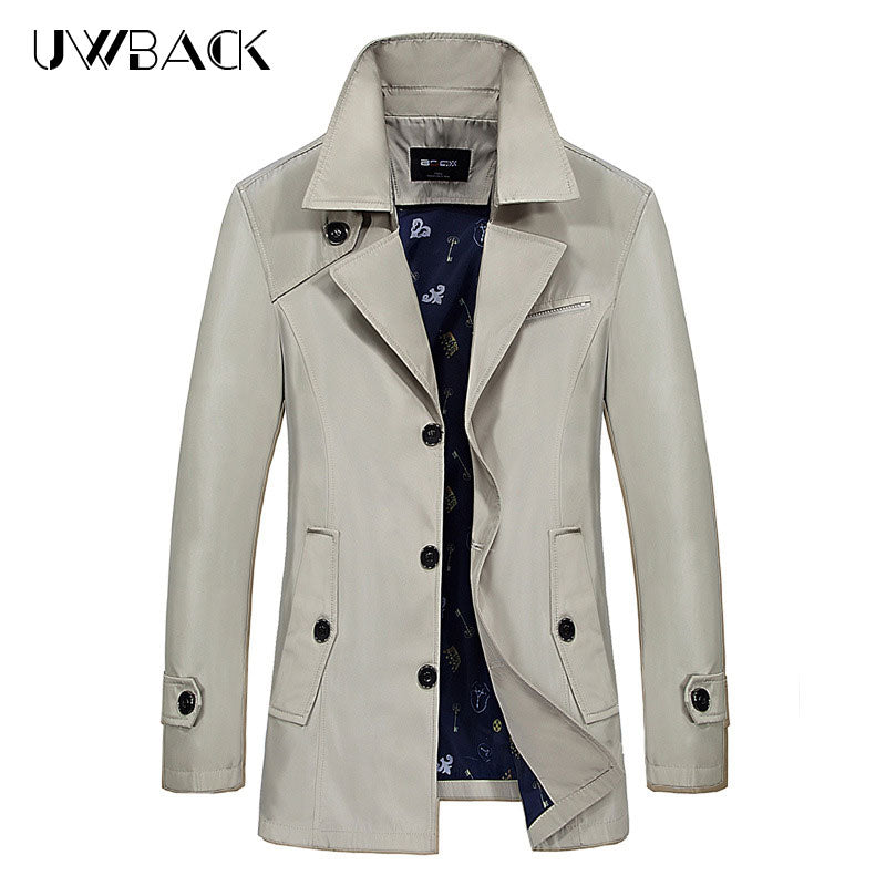 Men Trench Coats 2019 Spring Fashion Brand Turn-Down Collar Slim Men Jacket Thin Plus Size M-9XL Casual Coats Cool XA257 - FushionGroupCorp
