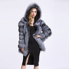 ZADORIN Elegant Long Faux Fur Coat fluffy Jacket 2019 Winter Women Thick Warm Faux Fur Coats With Hooded White Black Plus Size - FushionGroupCorp