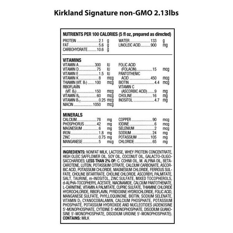 Kirkland Signature Non-GMO* Infant Formula 3-count / 34 ozKirkland Signature Non-GMO* Infant Formula 3-count / 34 oz - FushionGroupCorp