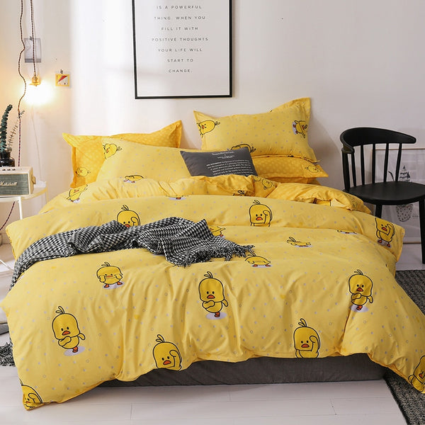 100% cotton satin bedding set comforter bedding set duvet cover bed sheet pillow Quilt cover Single/Double/Queen Size Quilted - FushionGroupCorp