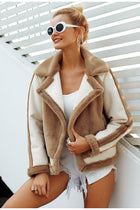 Elegant faux fur coat Women  Autumn winter warm soft zipper fur jacket Female plush overcoat casual outwear - FushionGroupCorp