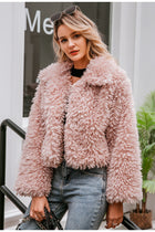 Simplee Casual long sleeve warm loose overcoats women 2019 Autumn winter female fake fur coat Ladies elegant solid lapel outwear - FushionGroupCorp