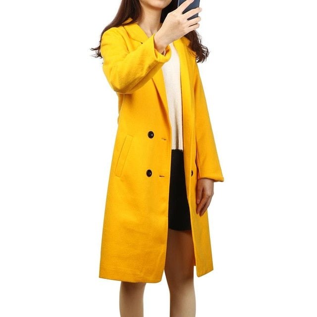 Women Plus Size XXXL Woollen Blends Overcoats 2019 Autumn Winter Long Sleeve Casual Oversize Outwear Jackets Coat - FushionGroupCorp