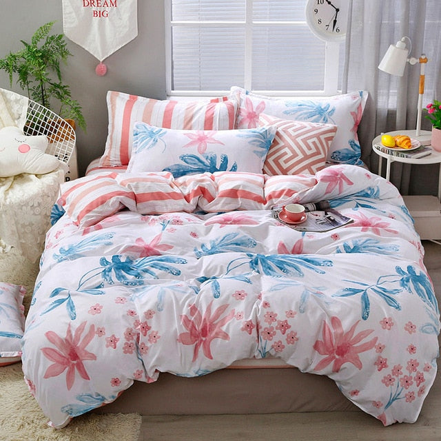 Fashion Simple Style home bedding sets luxury Family Set Sheet Duvet Cover Pillowcase Full King Single Queen,bed set 2019 - FushionGroupCorp