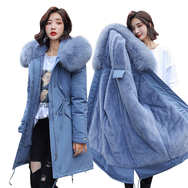 Winter Parkas 2019 winter -30 degree women's Parkas coats hooded fur collar thick section warm winter Jackets snow coat jacket - FushionGroupCorp