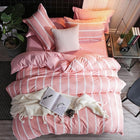 100% cotton satin bedding set comforter bedding set duvet cover bed sheet pillow Quilt cover Single/Double/Queen Size Quilted - FushionGroupCorp