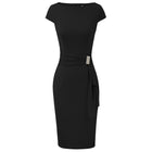 Grace Karin Office Lady Cap Sleeve Pencil Dress Summer Women Hips-Wrapped Bodycon Dress Business Work Party Midi Dresses 2020 - FushionGroupCorp