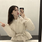 2019 New Design Women Winter Solid Sashes Coat Female Thick High Quality Students Outwear Sweet Women Jacket Plus Size - FushionGroupCorp