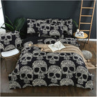 Skull Floral Queen Bedding Set Luxury 3D Printed Black Duvet Cover Set King 3Pcs Home Textiles Comforter Bedding Sets Bedclothes - FushionGroupCorp