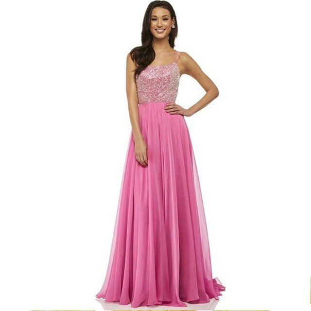 Hot Women Formal Wedding Sleeveless Comfortable Sequin Mesh Long Evening Party Ball Dress - FushionGroupCorp