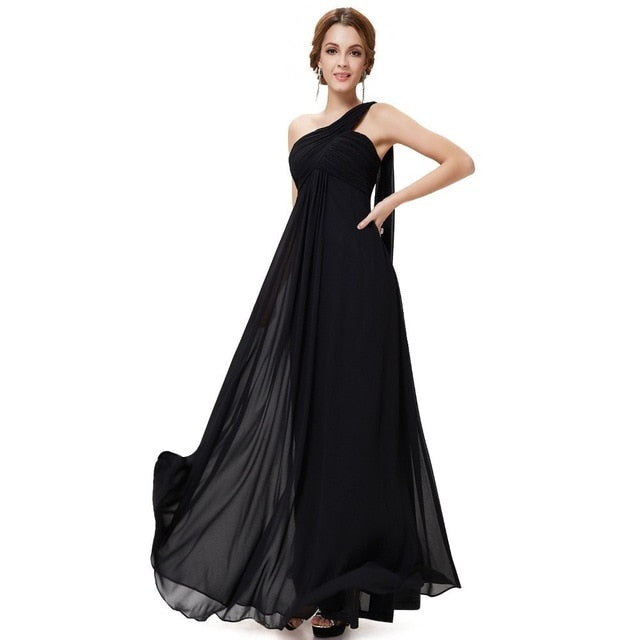 Special Occasion Dresses EP09816 A-line One Shoulder Royal Blue Long Evening Dresses 2019 New Arrival Formal Dresses Fit Pergant - FushionGroupCorp