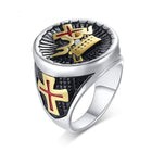 Meaeguet Separable Ankh Egyptian Cross Ring Men Personalized Black Gold Stainless Steel Key of Life Wedding Male Anel Jewelry - FushionGroupCorp