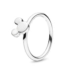 Boosbiy 2019 New Arrival Fine Silver Color Minnie & Mickey Silhouette Finger Rings Crystal Wedding Rings For Women Party Gift - FushionGroupCorp