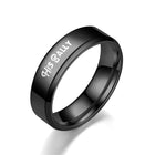 Black Silver Stainless Steel Ring Fashion Couple Rings Permanent Love Romantic engagement Anniversary Gift for Women Men - FushionGroupCorp