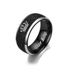 Black Silver Stainless Steel Ring Fashion Couple Rings Permanent Love Romantic engagement Anniversary Gift for Women Men - FushionGroupCorp