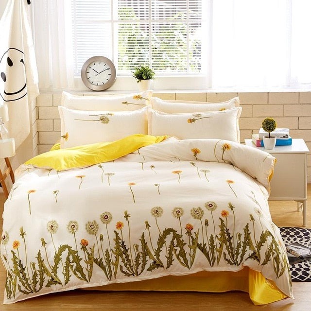bedding sets cotton set Reactive Printing hot sale comforter bed set Queen full size 4 pcs - FushionGroupCorp