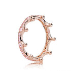 BRACE CODE New original European crown crystal ring woven wish bones beautiful ring wedding jewelry direct sales - FushionGroupCorp