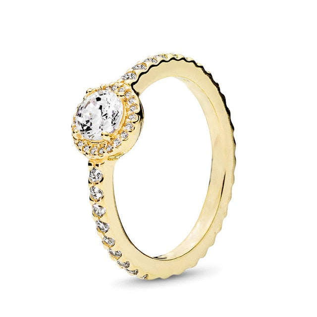 CHIELOYS Fashion Classic Shine Zircon Wedding Rings For Women Personality Charm Twist Flower Shape Crystal Ring Engagement Gift - FushionGroupCorp