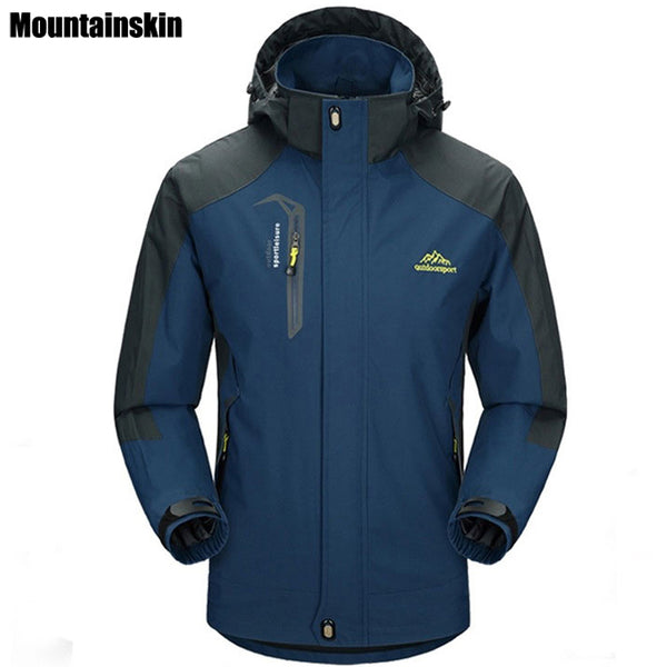 Mountainskin 5XL Men's Jackets Waterproof Spring Hooded Coats Men Women Outerwear Army Solid Casual Brand Male Clothing,SA153 - FushionGroupCorp